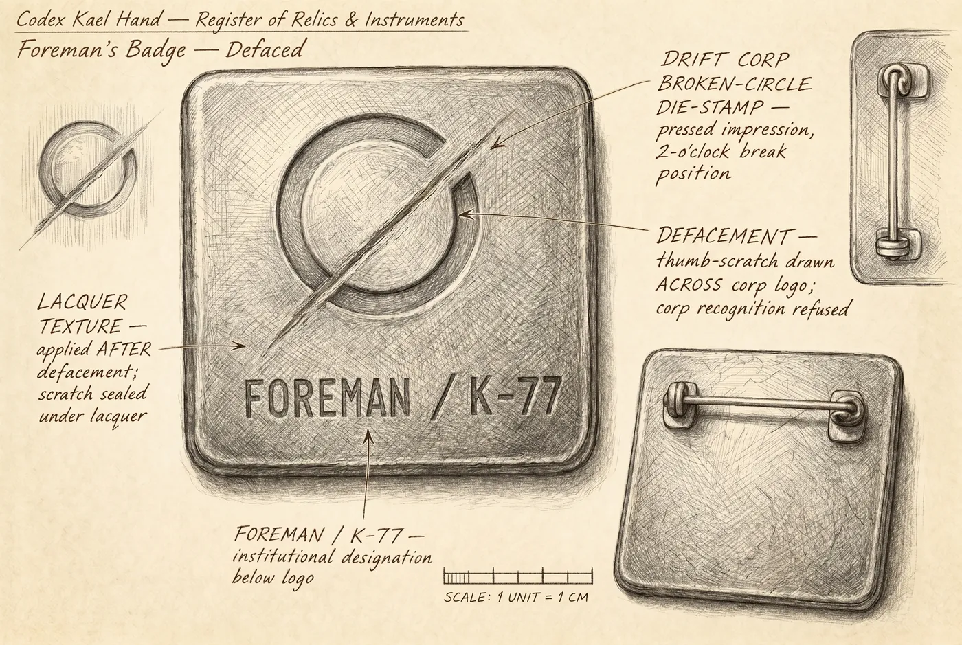 The Defaced Foreman's Badge